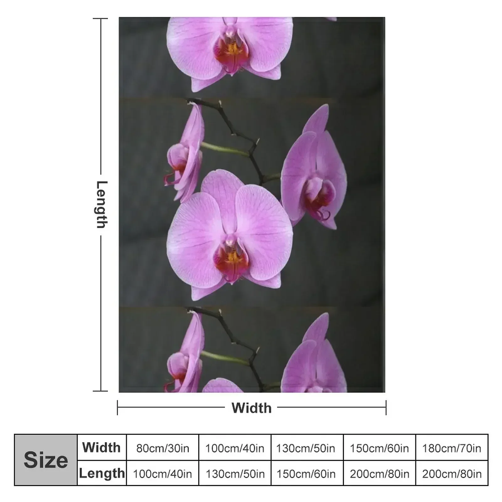 pink moth orchid Throw Blanket Warm Bed Fashionable Picnic Hairy Thin Heavy Blankets