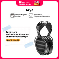 HIFIMAN Arya Full-Size Over Ear Planar Magnetic Audiophile Adjustable Headphone Stealth Magnets Version