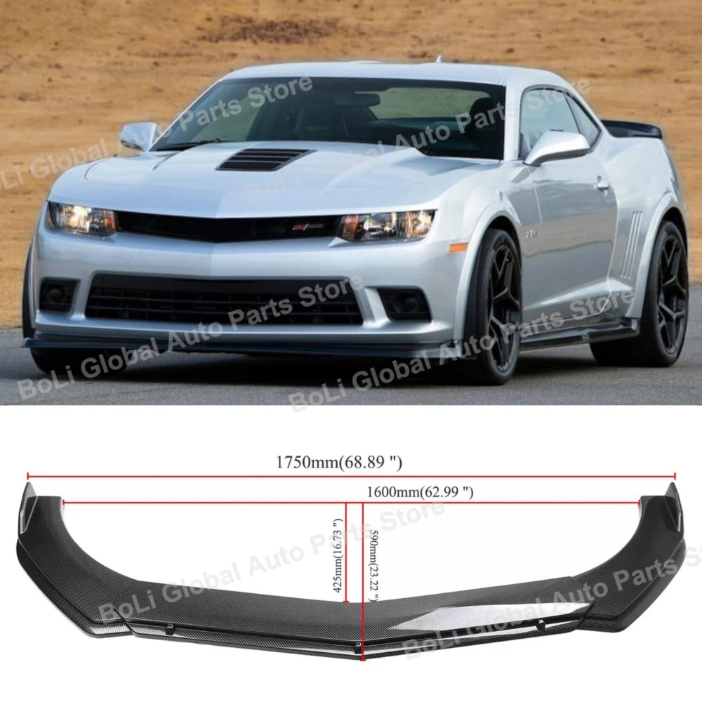Para Chevy Camaro SS Z28 ZL1 RS parachoques delantero de coche alerones de labio de barbilla Kits de carrocería falda divisora difusor cubierta protectora