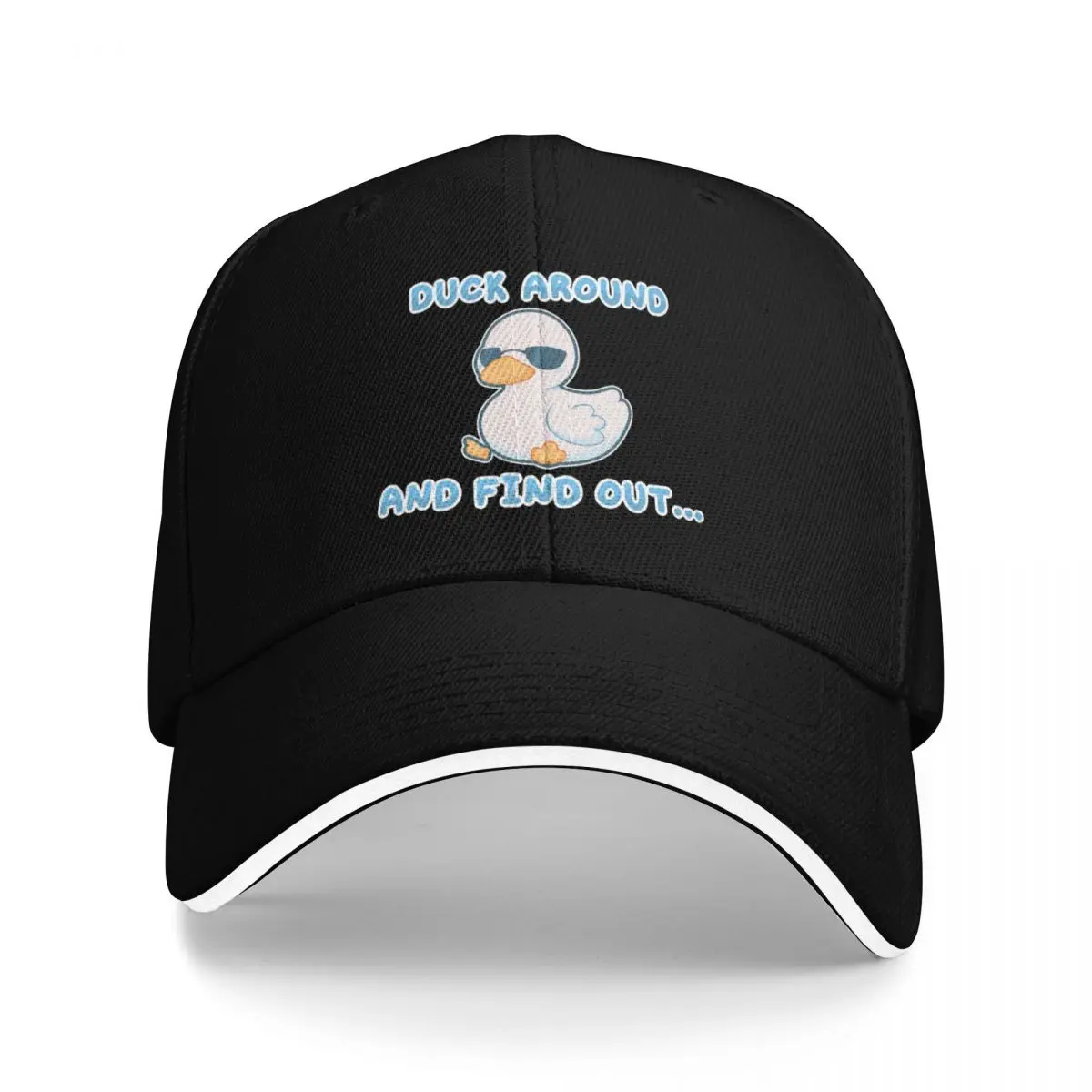 Duck Around [White w/ Sunglasses Ver.] Baseball Cap Luxury Hat New Hat custom Hat Women Beach Fashion Men's