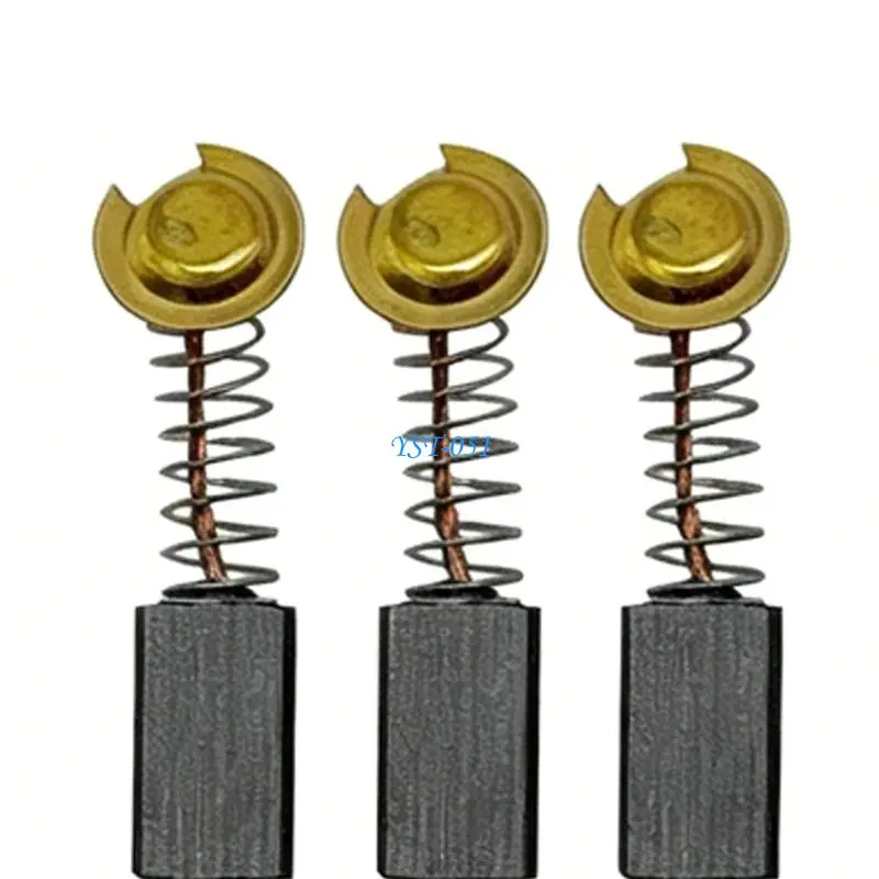 E15A Mixed Measurement Carbon Brush Fifty Brush Motor Brush Pack with Hinged Metal Case for Routine Electric Equipment Service