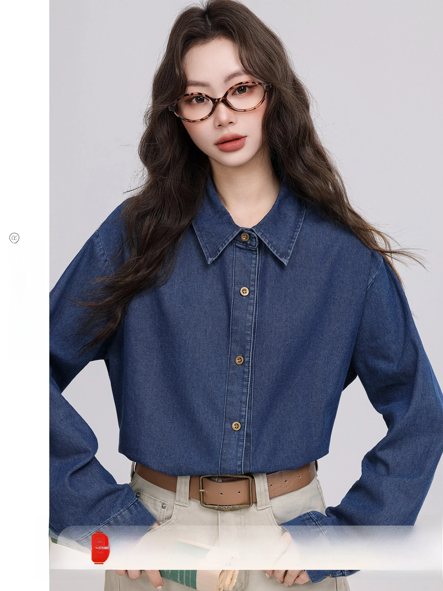 

Retro Sle Loose Women's irt Korean Sle Spring New Coat Cardigan Can Layered Autumn Winter Faion Casual Pure Color