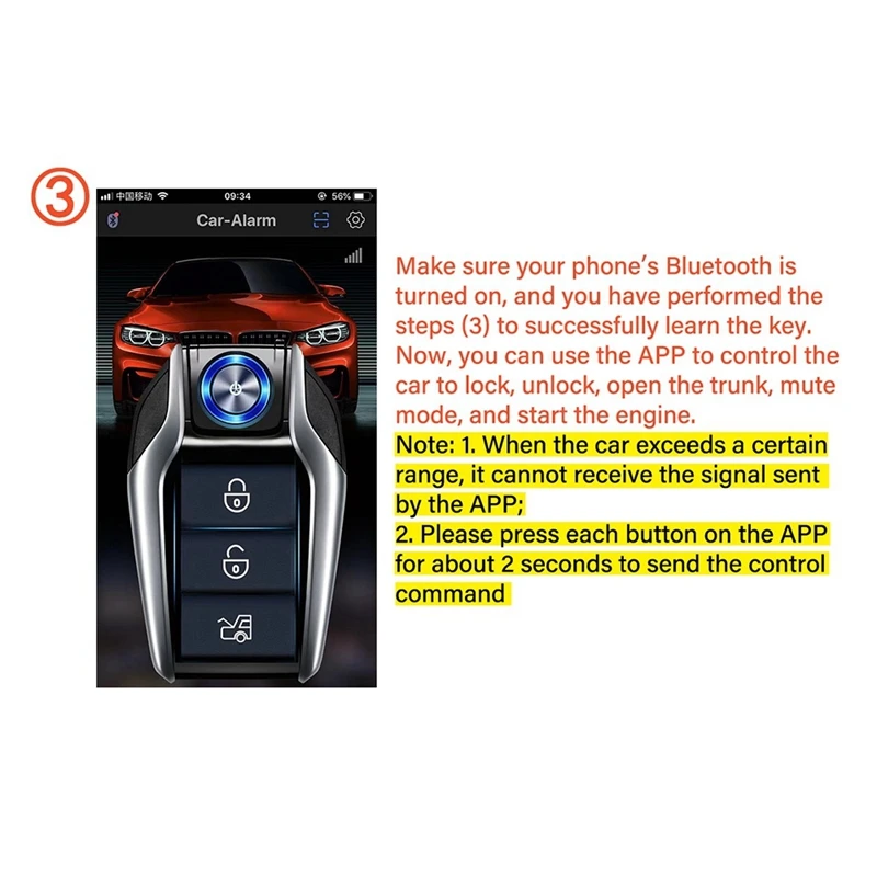 Car Alarm One-Key Start Button Start Engine Phone Remote Control Ignition Kit Car Central Lock Keyless Entry System