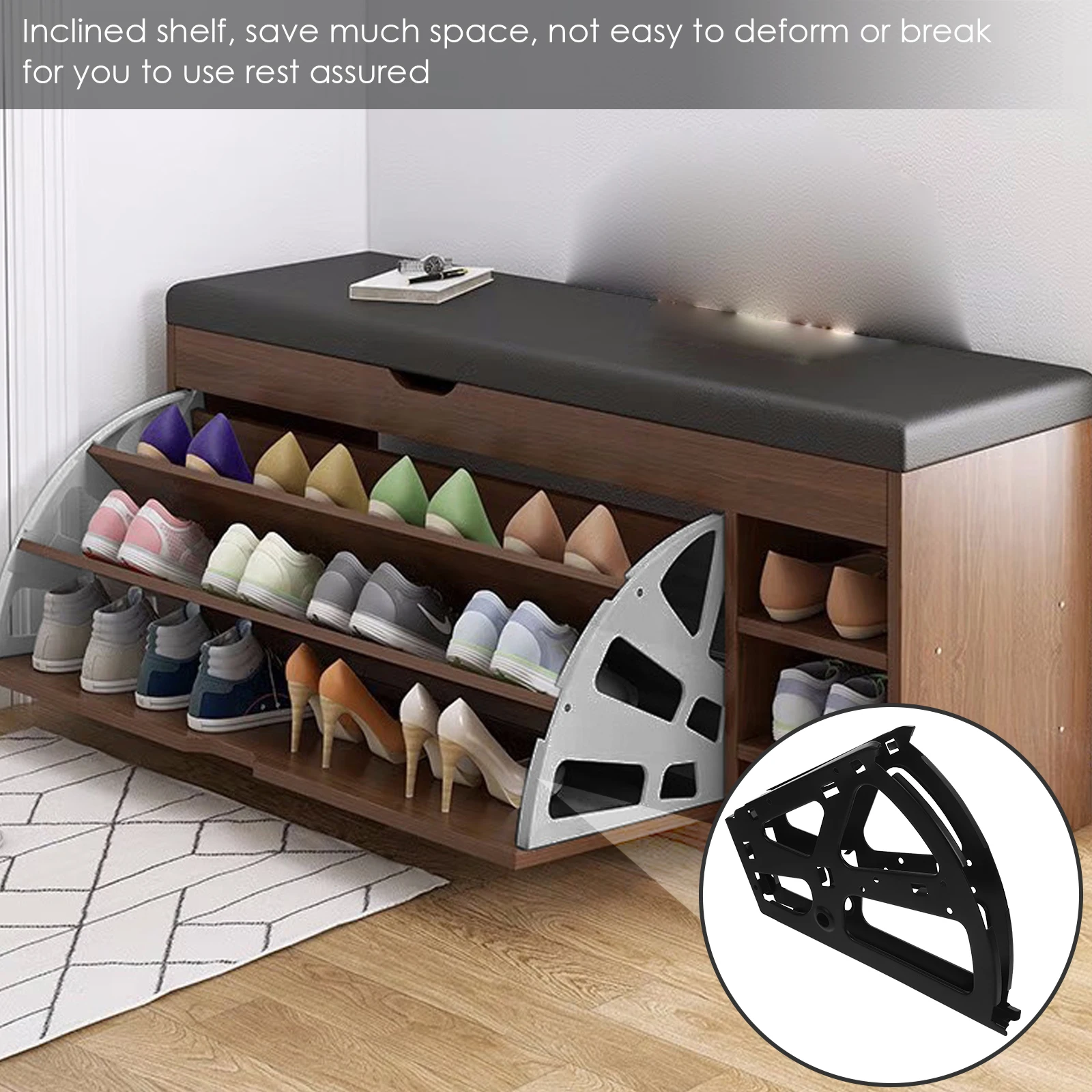 

Cabinet Hinge For Flip Shoe Rack Metal Bracket Smooth Drawer Support Shoe Cabinet Flips Bracket Hardware Fitting