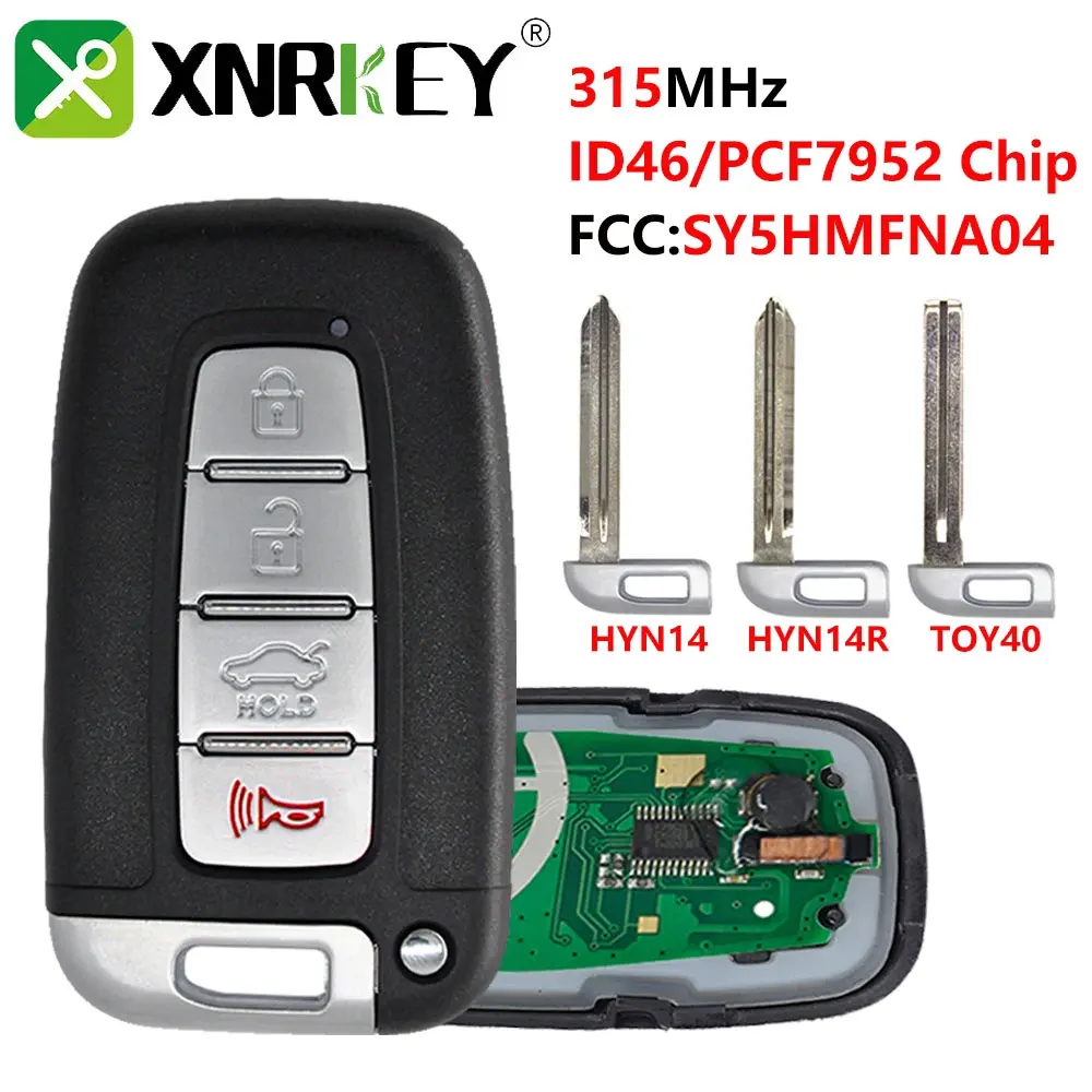 

XNR SY5HMFNA04 315Mhz ID46 Remote Smart Key For Hyundai Elantra Genesis Veloster Equus Tucson Sonata Azera for Kia Forte Borrego