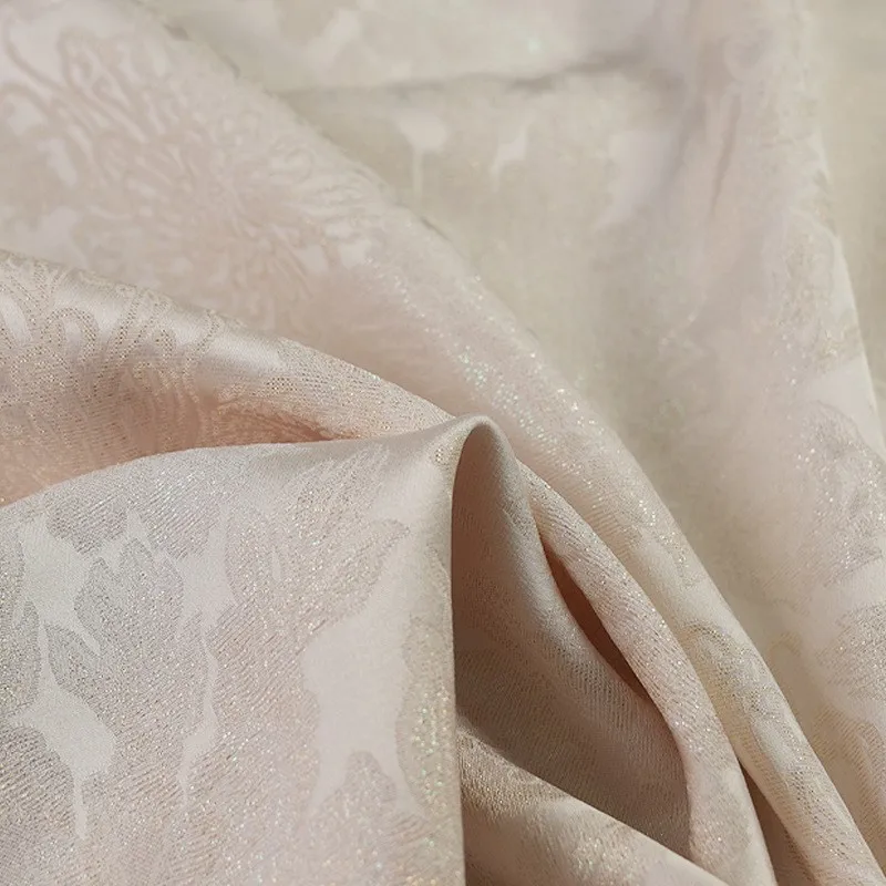 Woven gold pure silk new Chinese-style Hanfu and cheongsam fabric 4