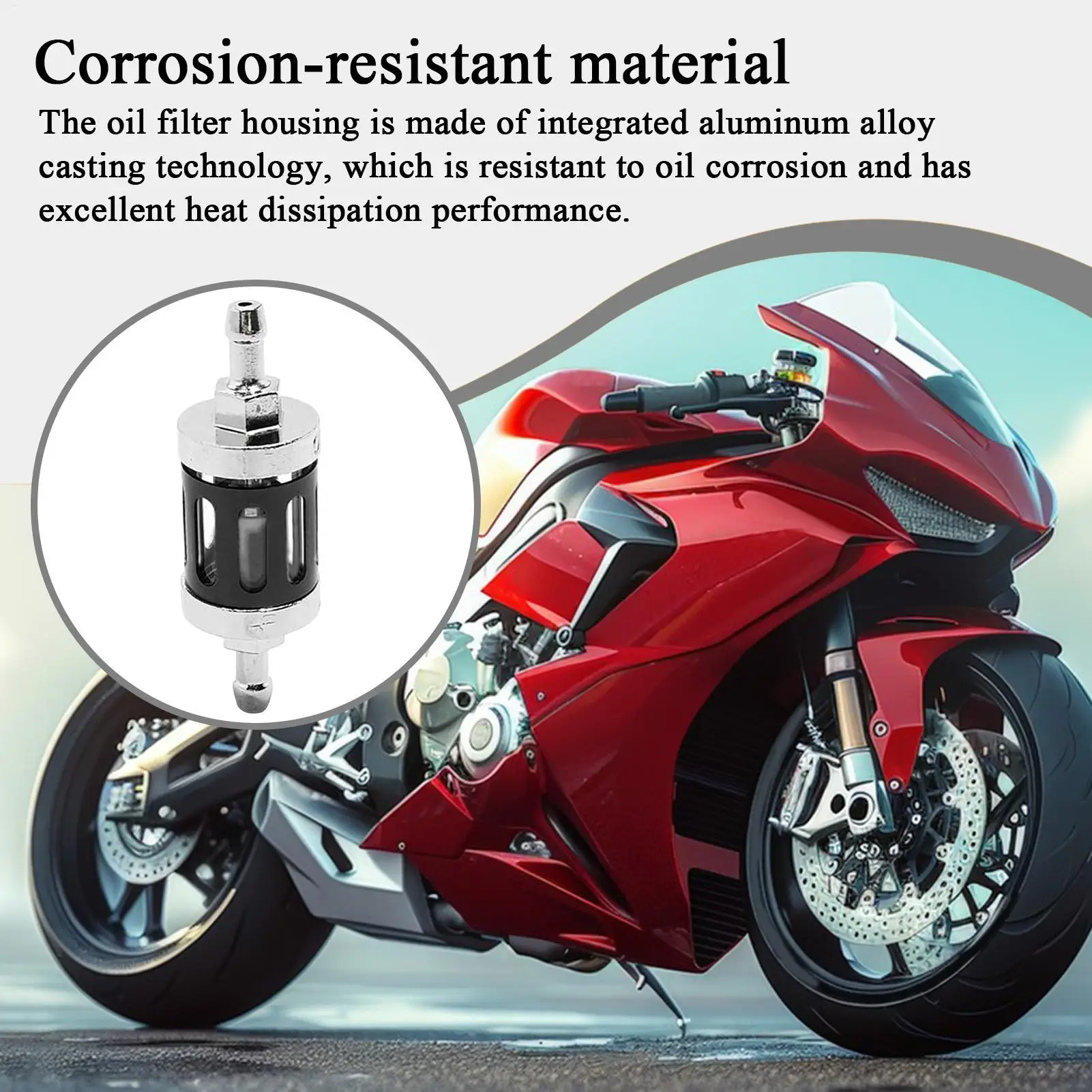 

Масляный фильтр для мотоцикла, 8 мм, высокопроизводительный масляный фильтр, металлические детали мотоцикла для скутера, квадроцикла, модификация снегохода