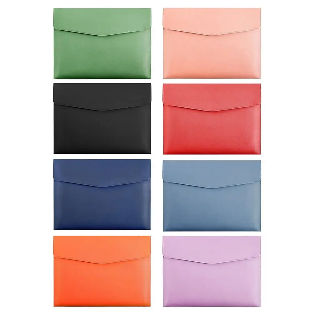 

A4 Envelope Folder Leather Leather Document Pouch Large Capacity A4 Leather File Folder Document Bag Women Men