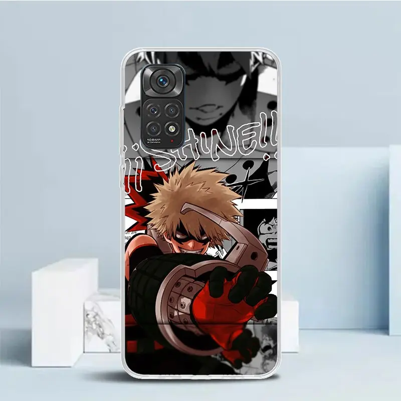 My Hero Bakugou Katsuki Phone Case For Xiaomi Redmi Note 13 12S 12 11S 11 11T 11E Pro Plus 10S 10 9S 9 8T 8 7 + Soft TPU Back Co