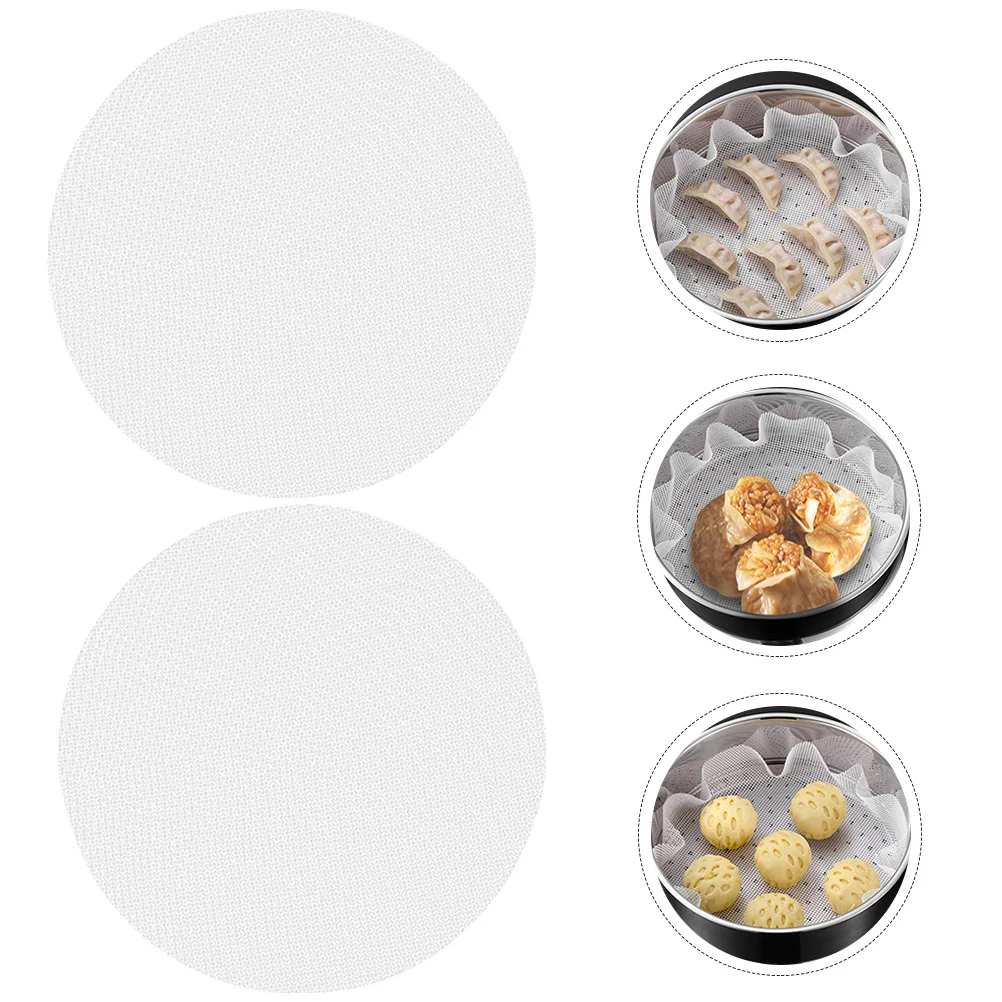 

2 Pieces Reusable Silicone Steamer Liners Anti-Stick Steamer Pad Kitchen Steaming Gadget Steaming Buns Pads Kitchen Gadgets