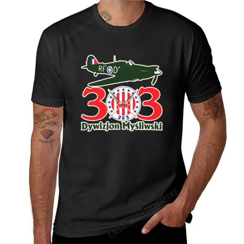 Hurricane No. 303 Fighter Squadron RAF - Polish tagged - Clean Style T-Shirt new edition heavyweights designer t shirt men