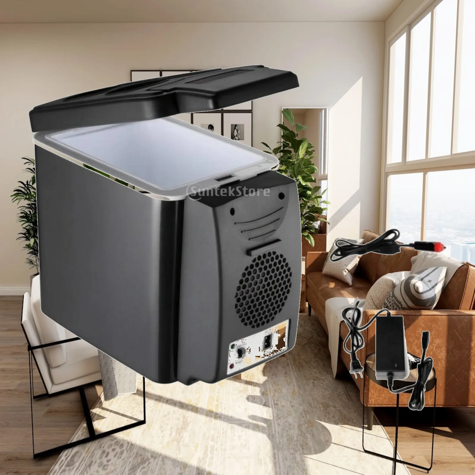 Mini Portable Car Refrigerator 12V 24V Electric Cooling Heating Box for Travel Camping Outdoor Activities Drinks Snacks Personal