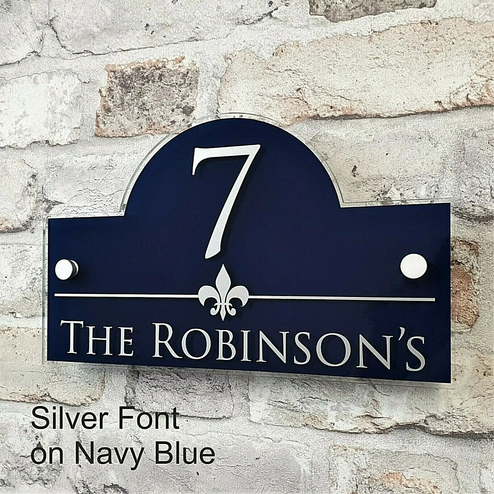 Customize MODERN DOOR NUMBER / ADDRESS PLAQUE GLASS ACRYLIC OUTDOOR HOUSE SIGN