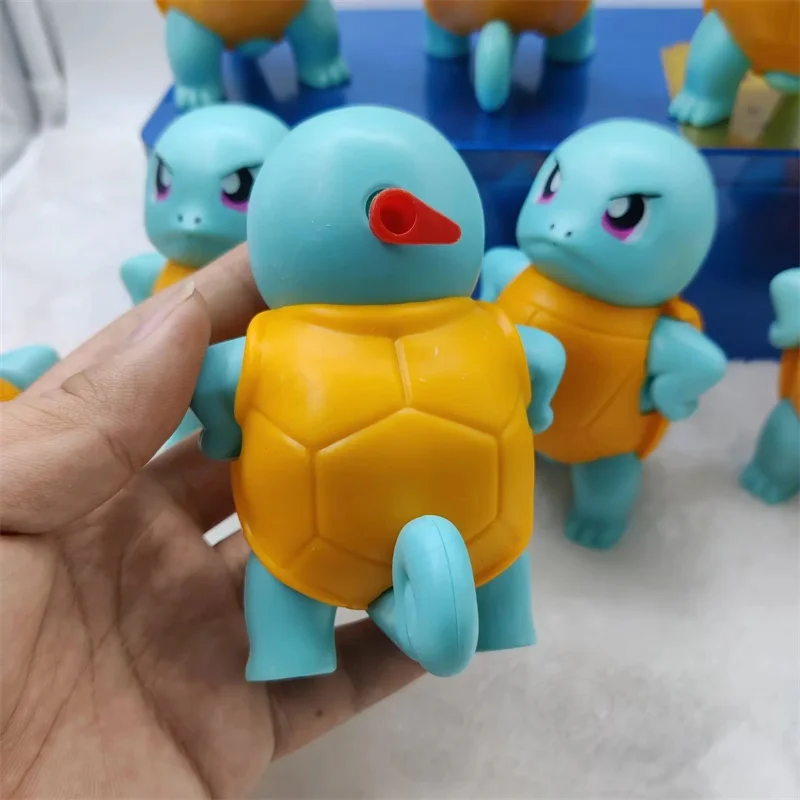 Kawaii Pokemon Squirtle Pressing Water Gun Cute Cartoon Milk Dragon Johnny Turtle Spray Water Gun Toys Anime Party Children Gift