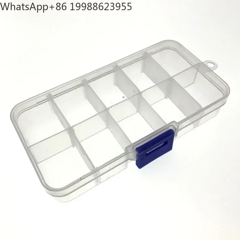 10PCS/LOT 10 Grids Adjustable Compartment Organizer Clear Plastic Box PP Container Screw Holder Case Display Case Storage Box