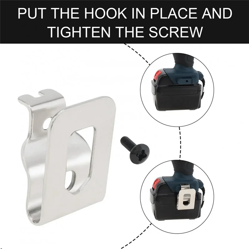 

A53Q-5Pcs Resistance Electric Drill Belt Clip Replacement Hooks Tool Holder Impact Drills Tool Belt Holder Clip