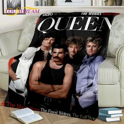 Queen-Rock-Band 3D Freddie Mercury Blanket,Soft Throw Blanket for Home Bedroom Bed Sofa Picnic Travel Office Cover Blanket Kids