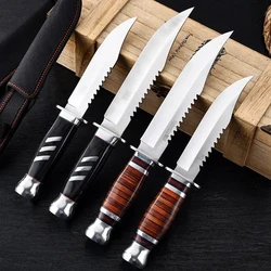 Outdoor High Hardness Multifunctional Handle Straight Knife Stainless Steel Knife Outdoor Camping Knife Portable Straight Knife