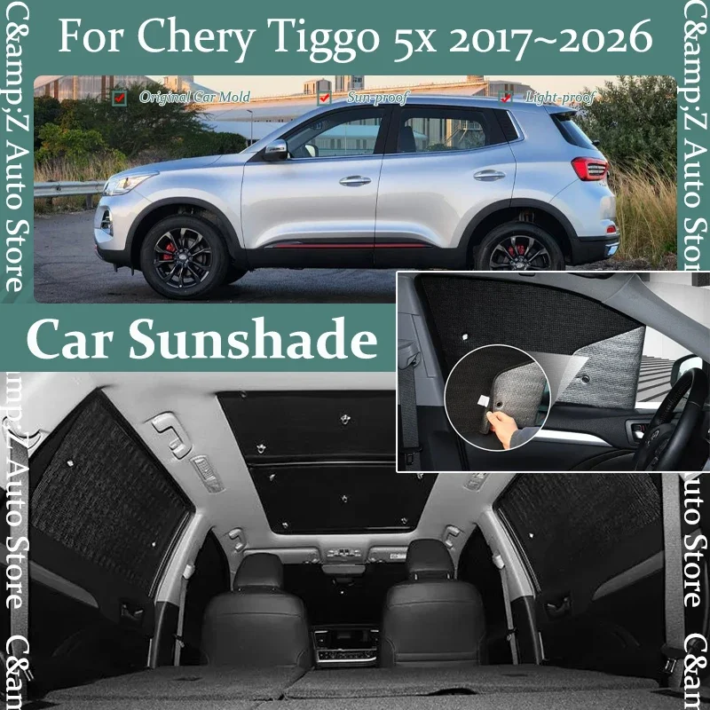 

Car Sun Visor For Chery Tiggo 5x 3 4 Pro DR 4.0 2017~2026 Anti-UV Protector Shield Window Sunshades Windshields Auto Accessoires