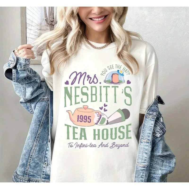 

Toy Story: Mrs. Buzz Lightyear's Tea House 1995 Women's Pure Cotton T-shirt Men's and Women's New Casual Fashion Street Wear