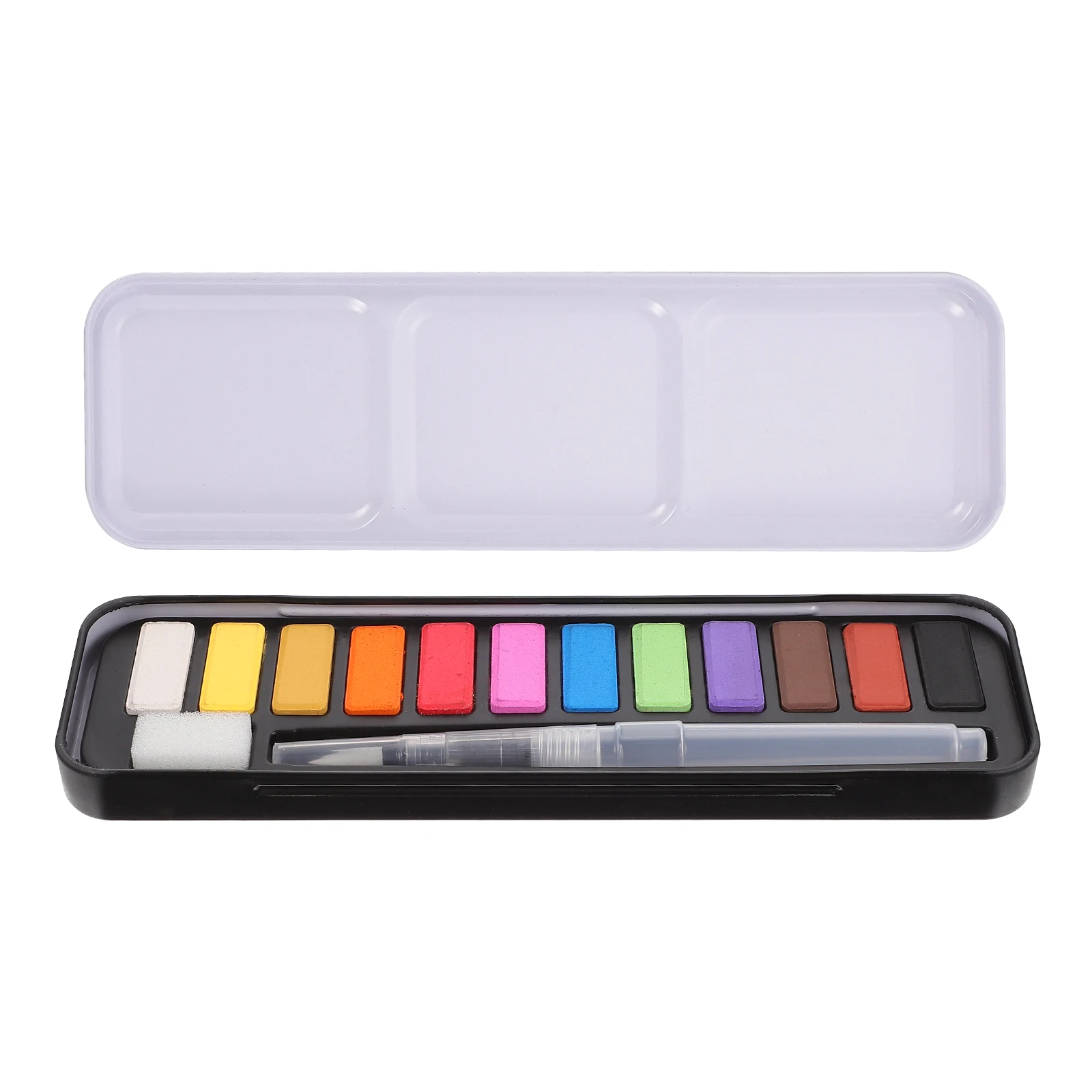 

1 set Watercolor Paint Solid Pigment Craft Toy Kids Solid Watercolor Paint Set PP Kit Travel Size Gifts Lightweight Portable