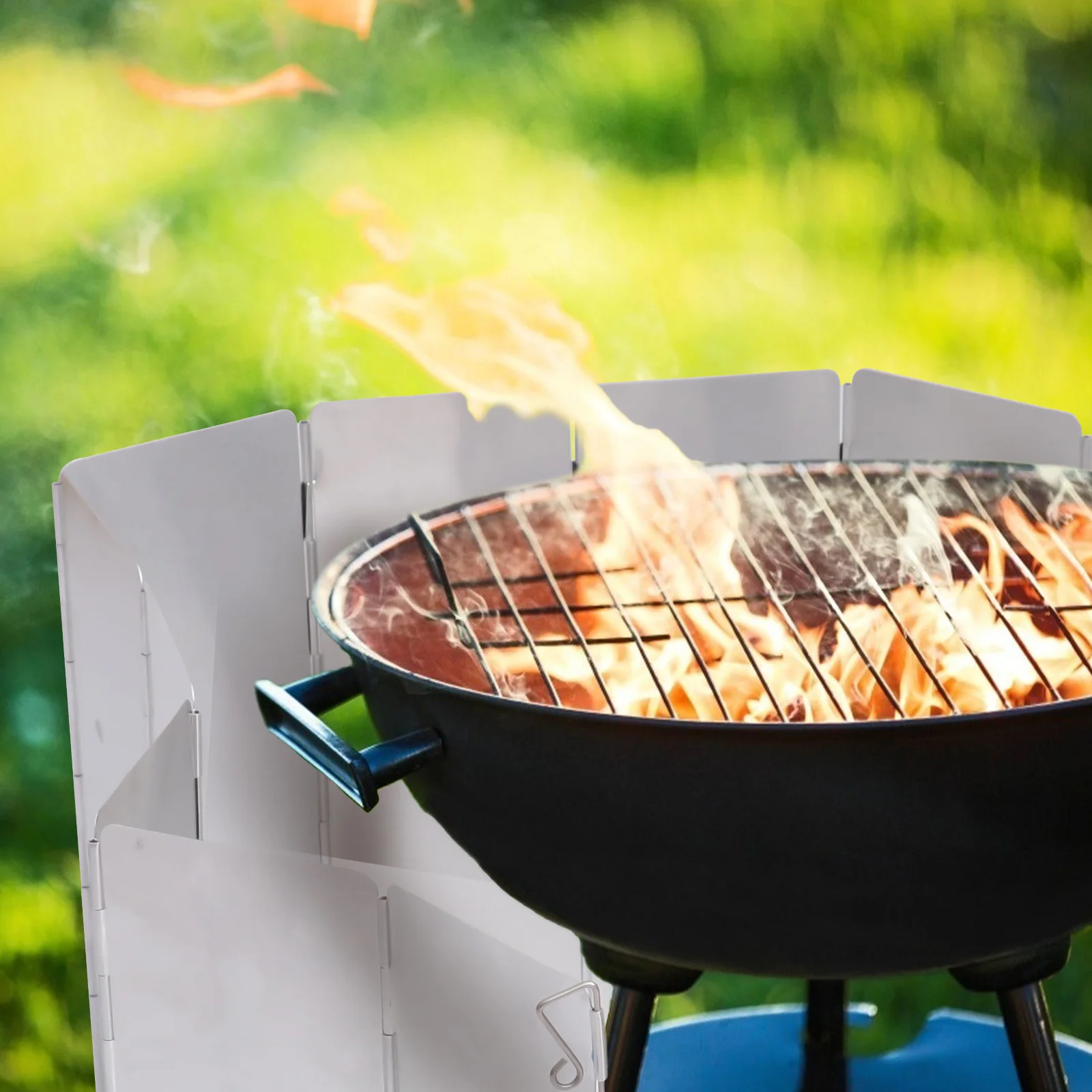 

1Pcs Camping Windshield Foldable Aluminum Alloy Outdoor Barbecue Windshield Picnic Stove Windscreen Bbq Accessory