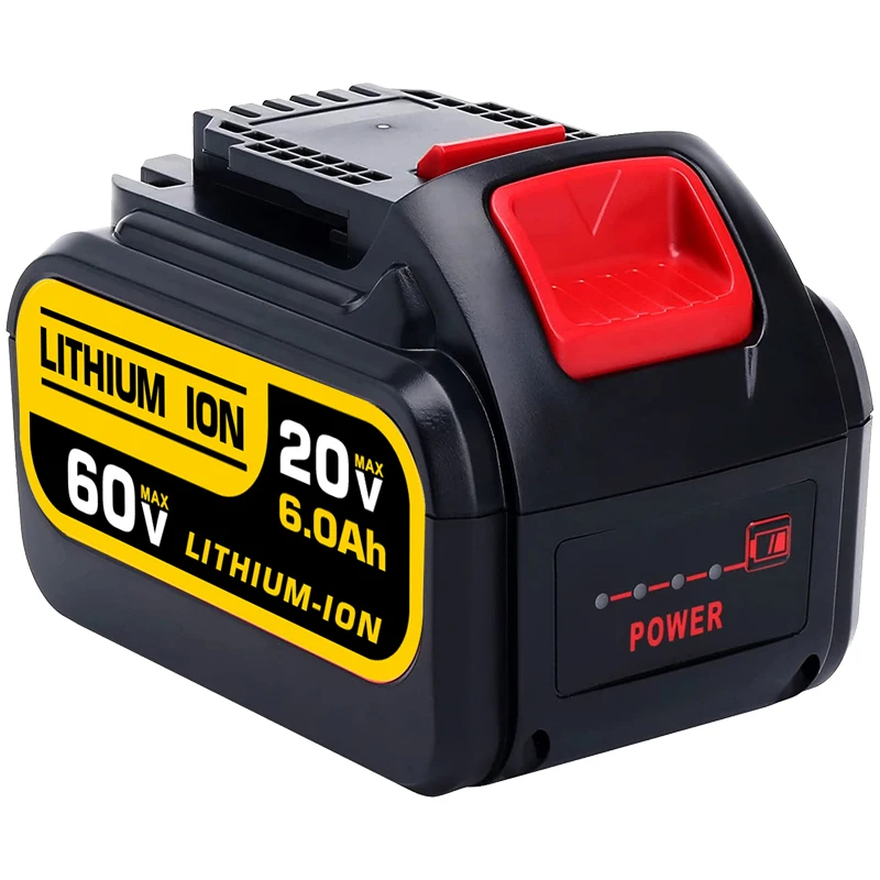 DCB606 20V 60V 6.0Ah 9.0Ah Replacement Rechargeable Battery for DeWalt 120V MAX DCB200 DCB206 DCB609 DCB612 DCB180 Power Tools