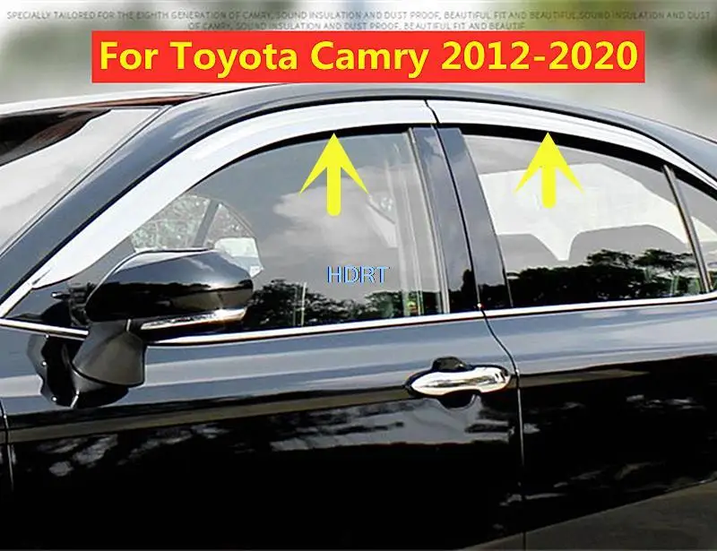 Windows Visor For Toyota Camry (Scepter/Gracia) 2012-2020 Car Styling Deflector Guards Awnings ABS Chrome 4pcs Sun Rain Eyebrow