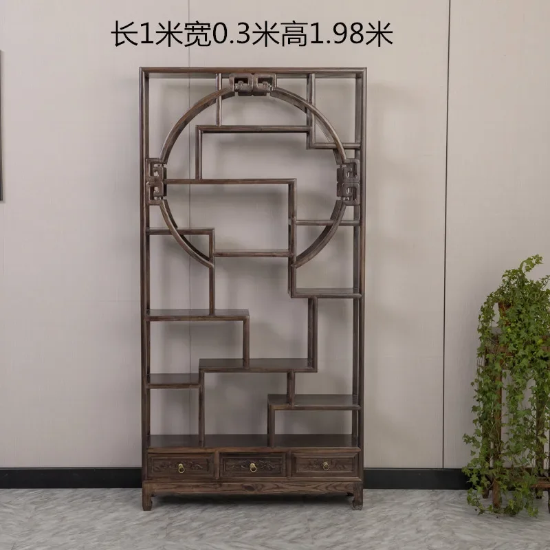 Bogu Rack Solid Wood Chinese Shelf Antique Rack Tea Set Rack Display Cabinet Partition Cabinet Entrance Cabinet Bookshe