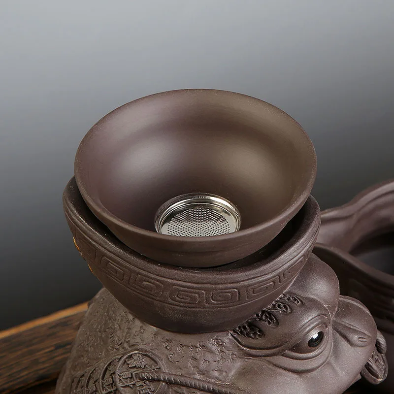 السيراميك كسول تسرب الشاي مزيج Jinchan Yuanbao الشاي تصفية الشاي تصفية الشاي طقم شاي اكسسوارات تصفية الأرجواني الطين الذكور #2