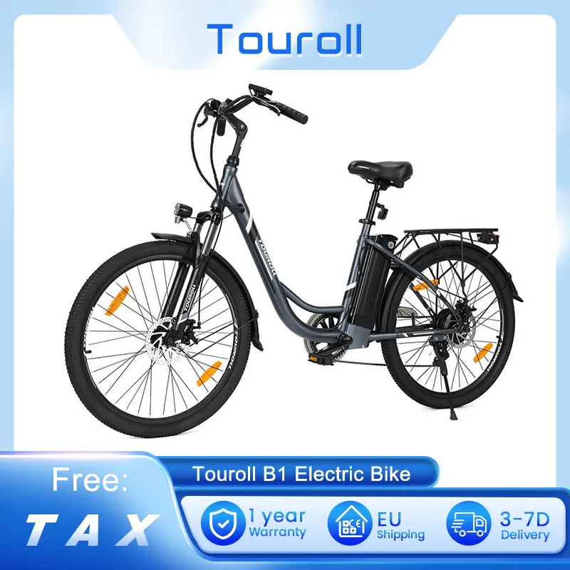 Touroll B1 Electric City Bike 250W Motor 45Nm Torque 26