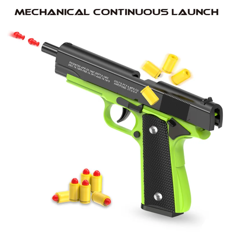 2024.Automatic shell ejection Colt 1911 toy gun air gun Armas children's CS shooting weapon children's boy birthday gift