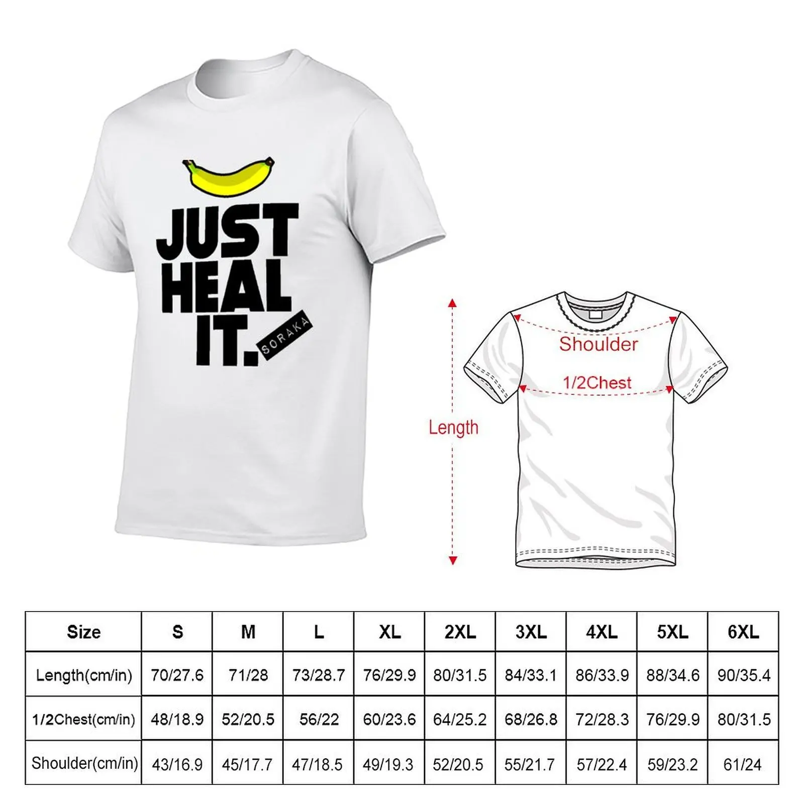 Just heal it T-Shirt sports fans vintage anime shirt shirts graphic tee men