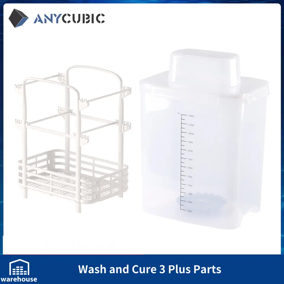 دلو تنظيف من ANYCUBIC لغسل وعلاج 3 بلس، لوحة رئيسية، لوحة عرض، سلة تنظيف، جزء طابعة LCD ثلاثية الأبعاد