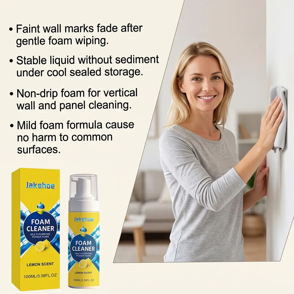 4-in-1 Multi-Enzyme Foam Cleaner 150ML Foam Cleaner All Purpose for Car Interior Leather Plastic & Fabric Car Bathroom & Sofa