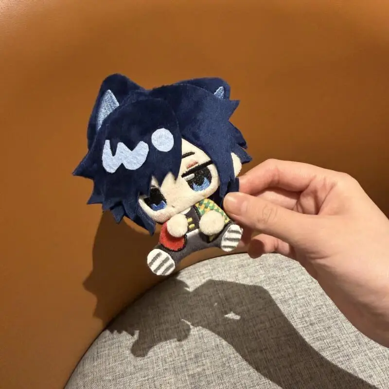 Japanese Anime Demon Slayer Tanjiro Kamado 2.5D Flat Doll Q-Version Anime Pendant Toys Backpack Zipper Decoration Keychain Gifts