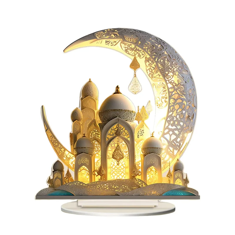 ABRE-Charm Home Decor Moon Holiday Decorazione da tavolo Aggreko Wear Decorative Room Display Decorazioni piatte in acrilico 2D