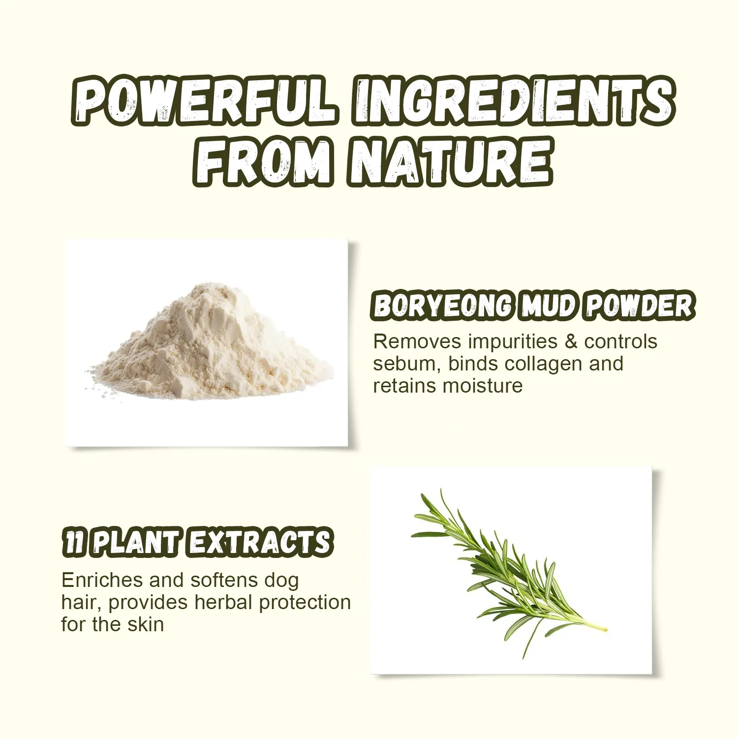 Relief Mud Shampoo for Dogs with Boryeong Mud & 11 Plant Extracts – All-in-One 3-in-1 Formula Cleanses, Conditions.