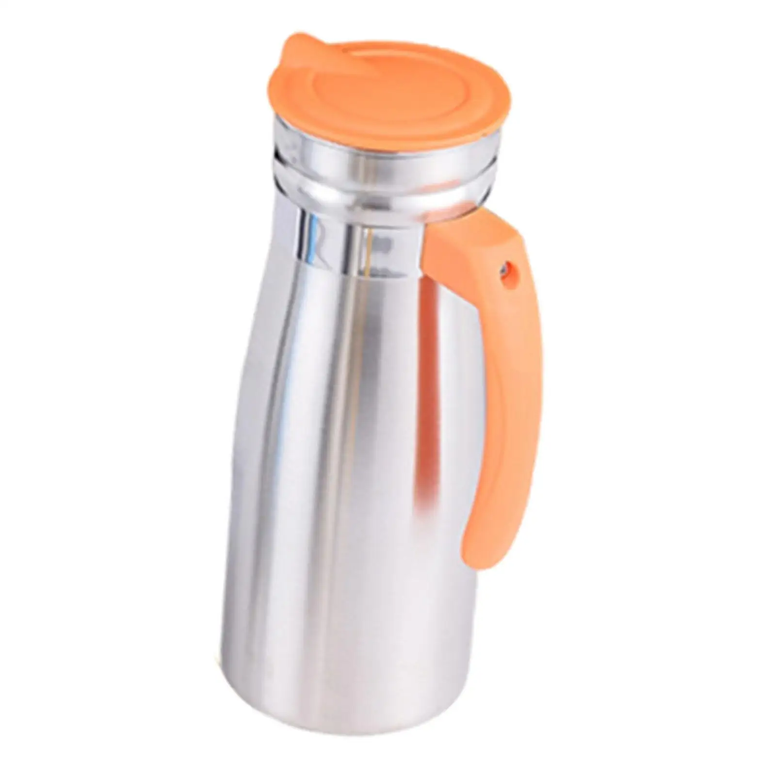 1000ml Stainless Steel Iced Tea Juice Pitcher 8.5x23cm Multipurpose Large Capacity Break Resistant for Hote Barsl with Handle