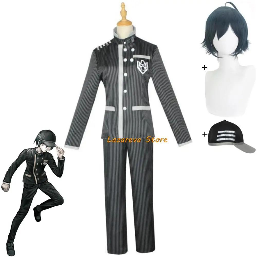 

Game Dangan Ronpa Danganronpa V3: Killing Harmony Saihara Shuichi Cosplay Costume Wig Hat Anime Detective Uniform Hallowen Suit