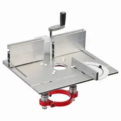 Aluminium Router Table Insert Plate And Router Lift for 65mm Diameter Universal Trimming Machine with Miter Gauge Profile Fence