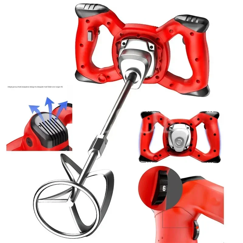 Agitator Handheld Putty Powder Coating Electric Cement Mixer Concrete Mixer Meat Mixing Putty Powder Power Tool device