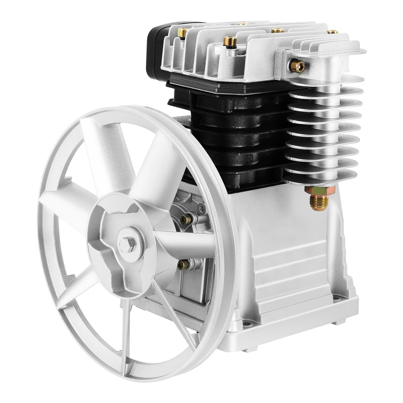 

﻿3HP Air Compressor Pump Head 250L/min 0.8MPa Single Stage Twin Cylinder Air Compressor Pump Head