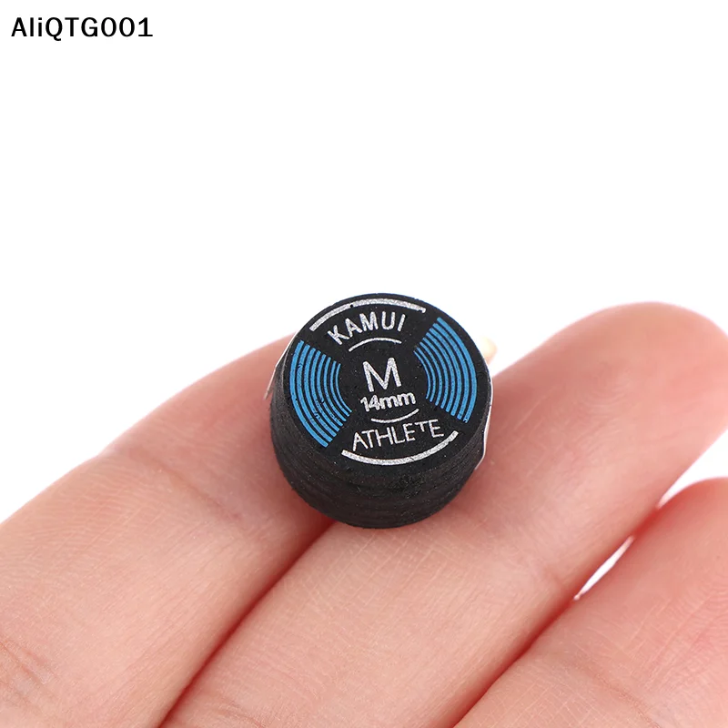 1PC 14MM Snooker Cue Tip for Pool Table Players Quality Billiard Leather Nine-Ball Hard Soft Head S/M/H