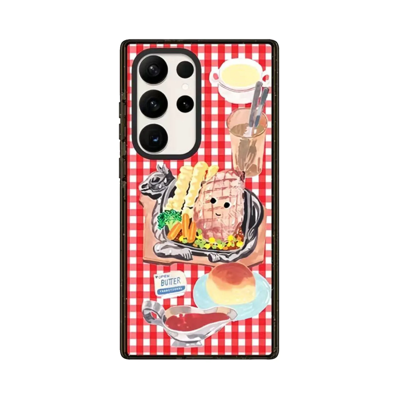 

Checkered Delicious Food Acrylic Border Magnetic Phone Cover for Samsung Galaxy S23 S24 S25 Ultra S25+ Plus Case