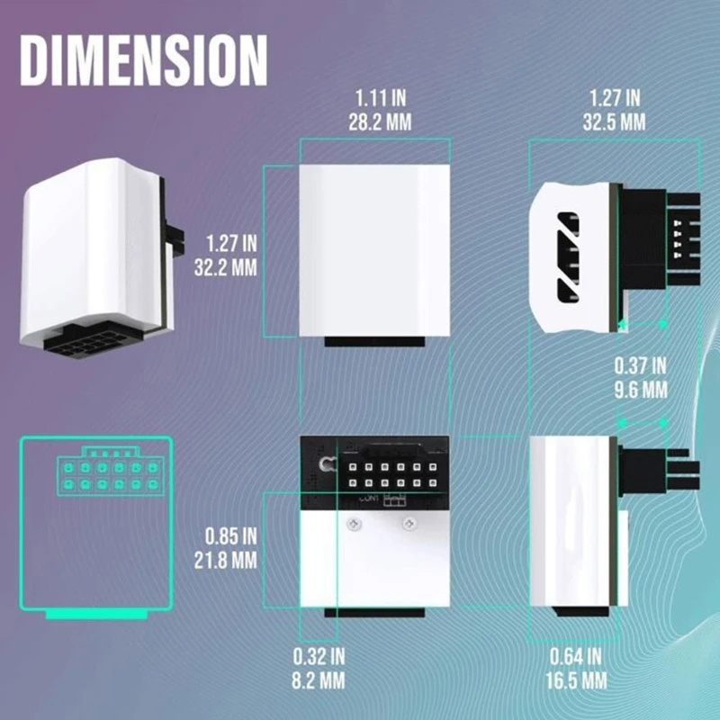 อลูมิเนียมทนทาน 12VHPWR 12 + 4Pin อะแดปเตอร์สำหรับ TUF4090/TUF4080 กราฟิกการ์ด