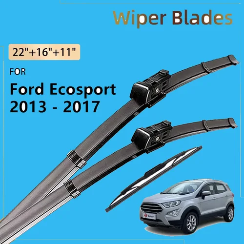 Imagen 1 del producto 3x limpiaparabrisas delantero trasero de coche para Ford Ecosport B515 BK 2013 2014 2015 2016 2017 accesorios parabrisas cepillo de ventana