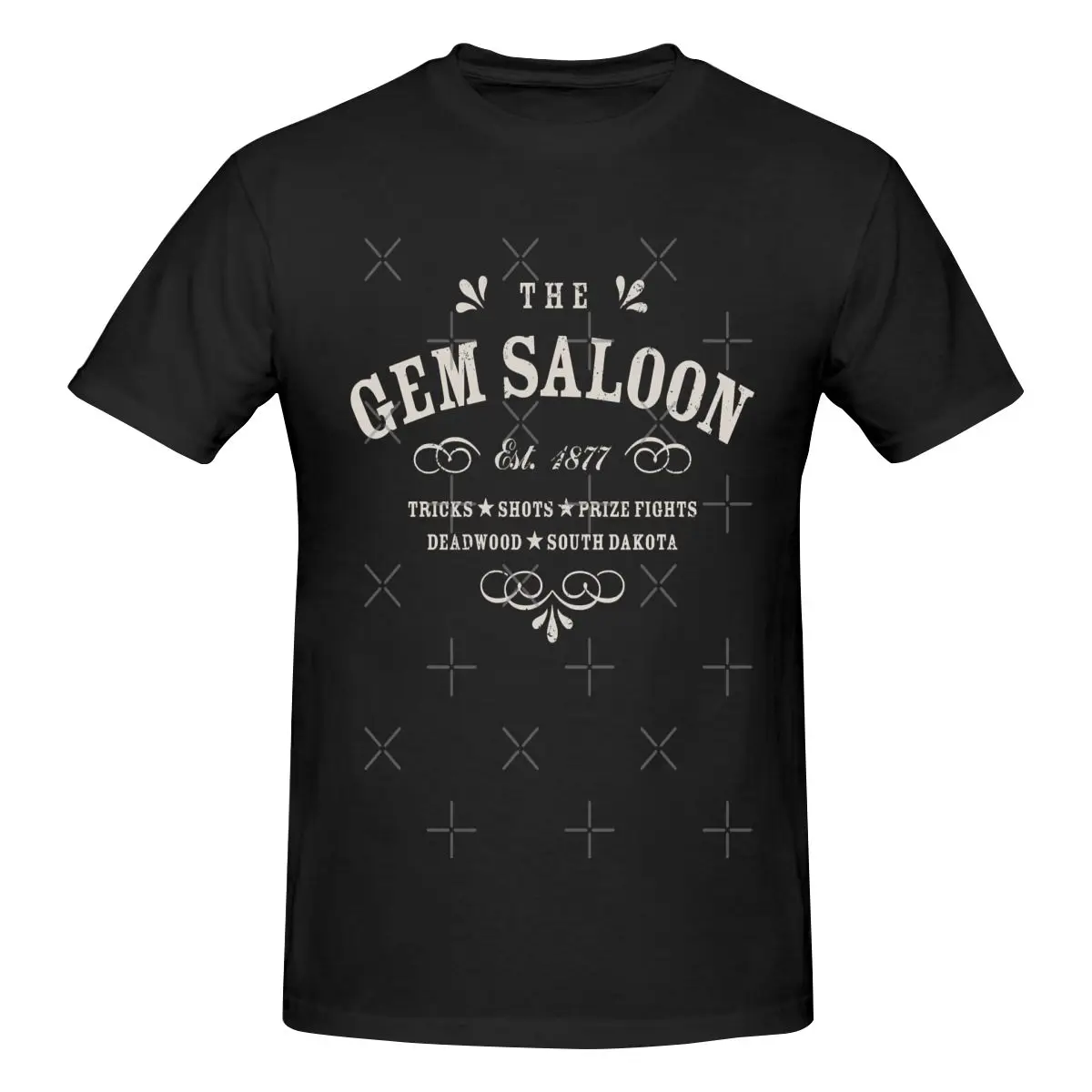 Забавные подарки на день рожденияThe Gem Saloon Deadwood Рождественская мужская футболка Топы с принтом свободные и облегающие женские футболки