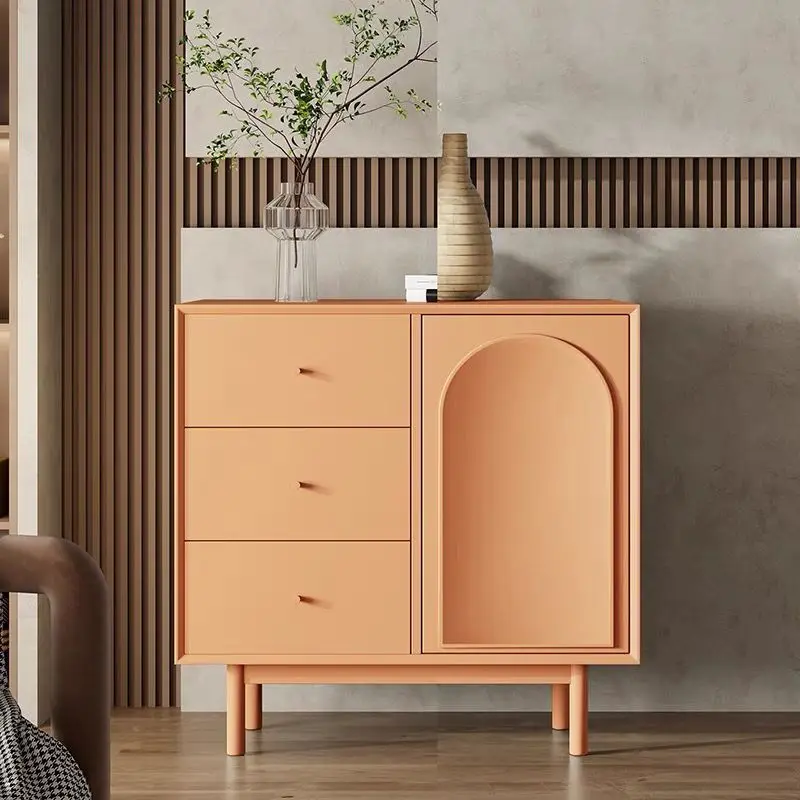 

Cream porch dining side cabinet French light luxury simple shoe cabinet modern entry living room