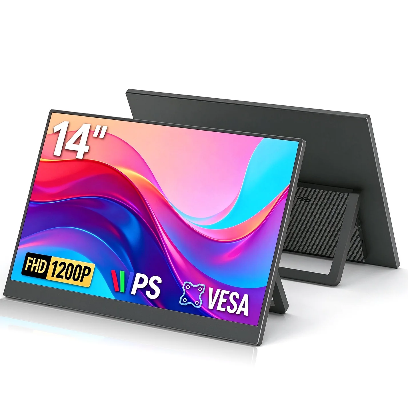 Portable Monitor 14 Inch 1920*1200P FHD 72%sRGB IPS Gaming Ultrathin Display Type-C Mini HDMI Extension For Phone PS4/5 Loptop